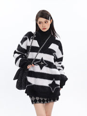 Mia V-Neck Star Sweater