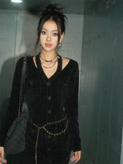 Andyet Black Knit Dress