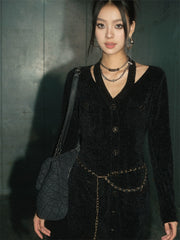 Andyet Black Knit Dress