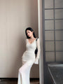 Layered White Flower Dress
