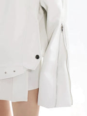 Alix White Belt Jacket