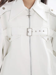 Alix White Belt Jacket