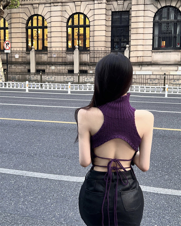 Backless Knit Top