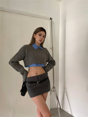 Sweater & Skirt Set